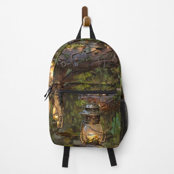 Item preview, Rustic Lanterns Illuminated in a Serene Forest Setting designed and sold by CoolPixels.
