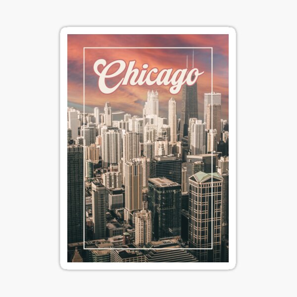 Item preview, modern Chicago skyline with skyscrapers designed and sold by Mauswohn.