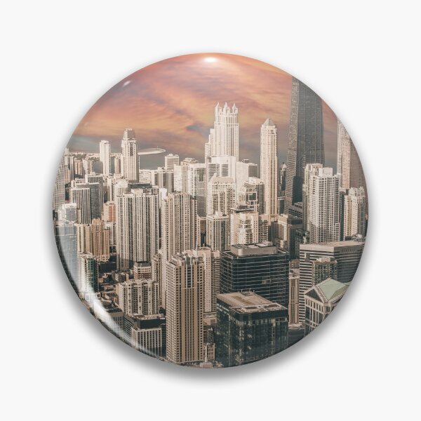 Item preview, modern Chicago skyline with skyscrapers designed and sold by Mauswohn.