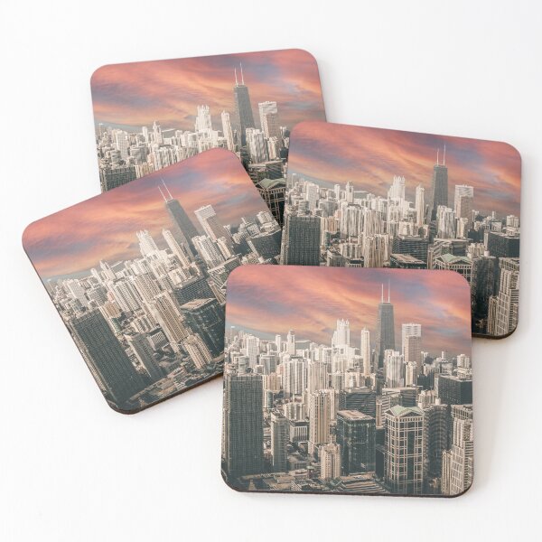 Item preview, modern Chicago skyline with skyscrapers designed and sold by Mauswohn.