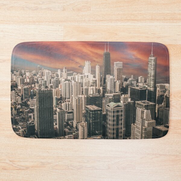 Item preview, modern Chicago skyline with skyscrapers designed and sold by Mauswohn.