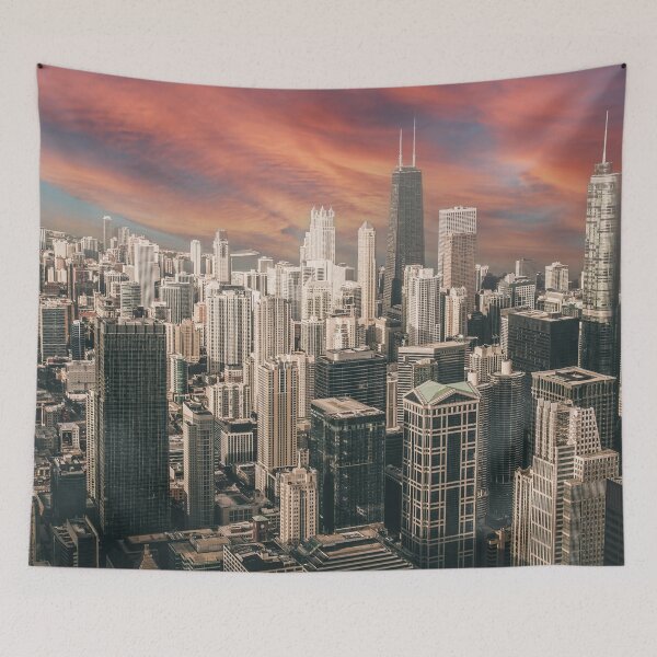 Item preview, modern Chicago skyline with skyscrapers designed and sold by Mauswohn.