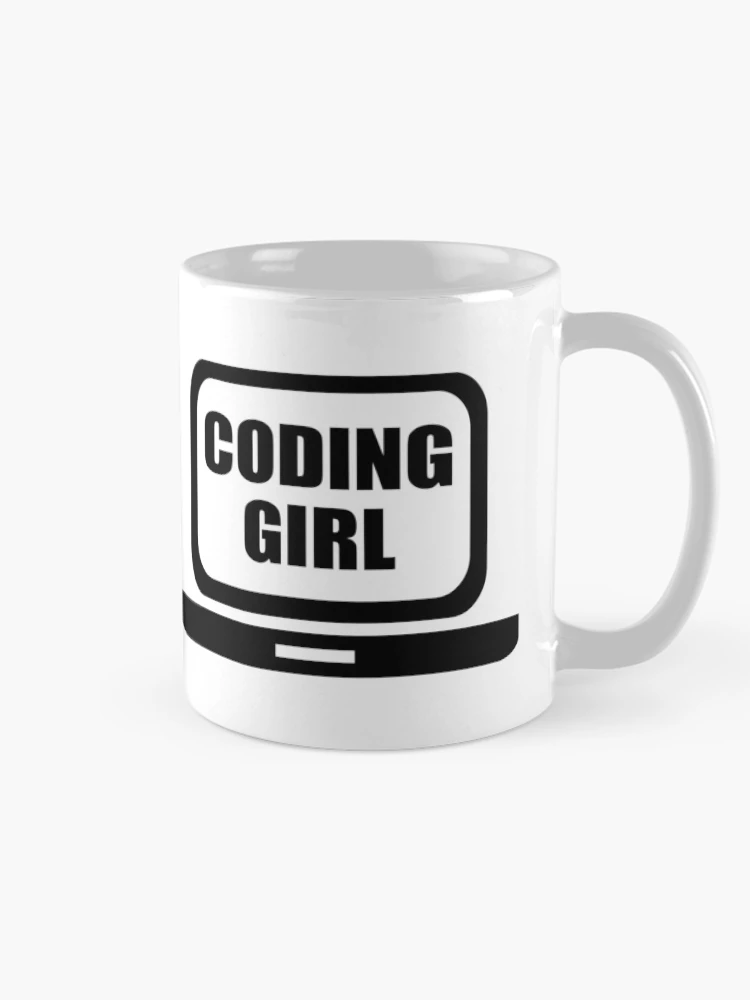 Thumbnail 3 of 6, Coffee Mug, Coding Girl designed and sold by KeepOnCoding.
