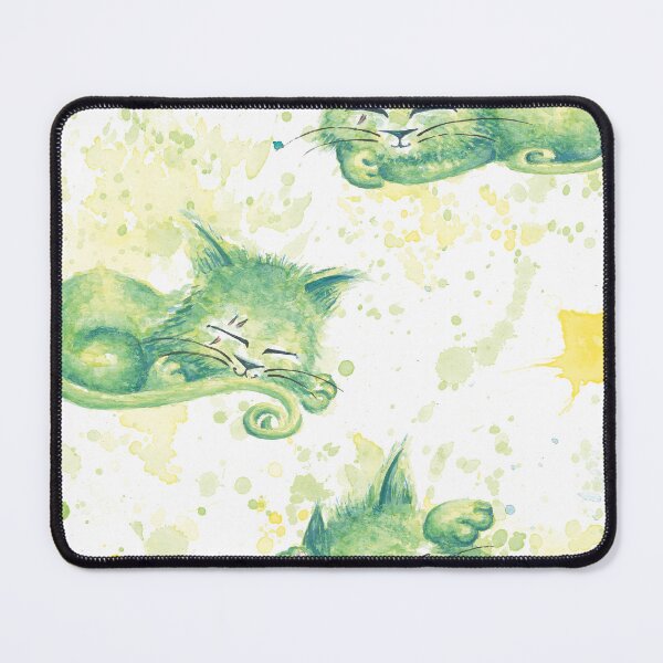 Item preview, Little Green Kitten Sleeping designed and sold by shahuskies.