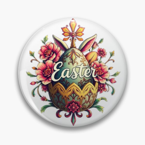 Item preview, Easter egg with flowers ,egg,Happy Easter,Easter Day,easter illustration designed and sold by Expressions-Sel.