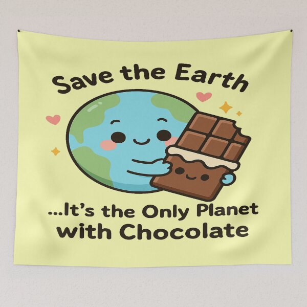 Item preview, Save the Earth – Only Planet with Chocolate | Earth Day 2025  designed and sold by Rajasekar.