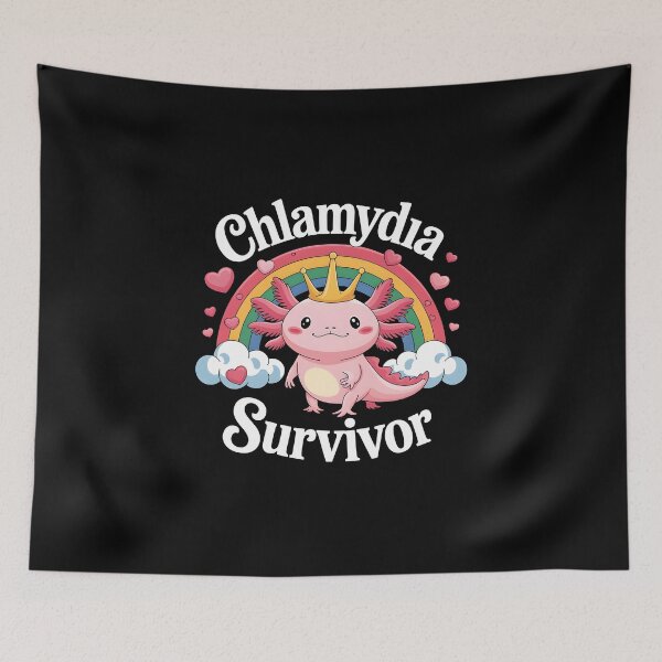 Item preview, Funny Axolotl Chlamydia Survivor designed and sold by HeadTurningArt.