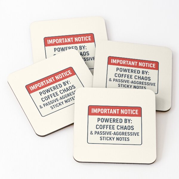 Item preview, Important Notice: Caffeine, Chaos & Sticky Notes designed and sold by Design Delinquent.