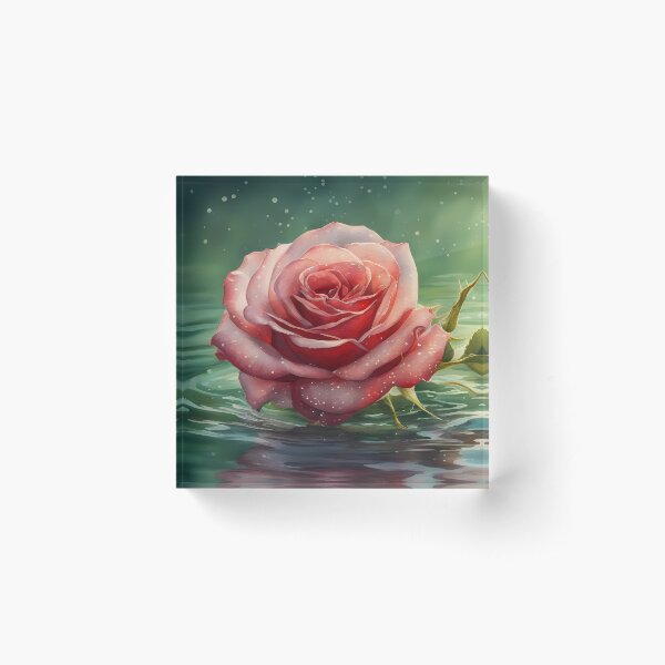Item preview, Pink Rose in Water designed and sold by BookCovered.