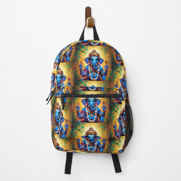 Item preview, Blue Ganpati Painting - Vibrant Hindu Art Print designed and sold by syamkumar s.