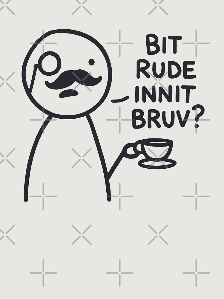 Thumbnail 6 of 6, Premium Oversized Hoodie, Bit Rude Innit Bruv? designed and sold by HowToCanadian.