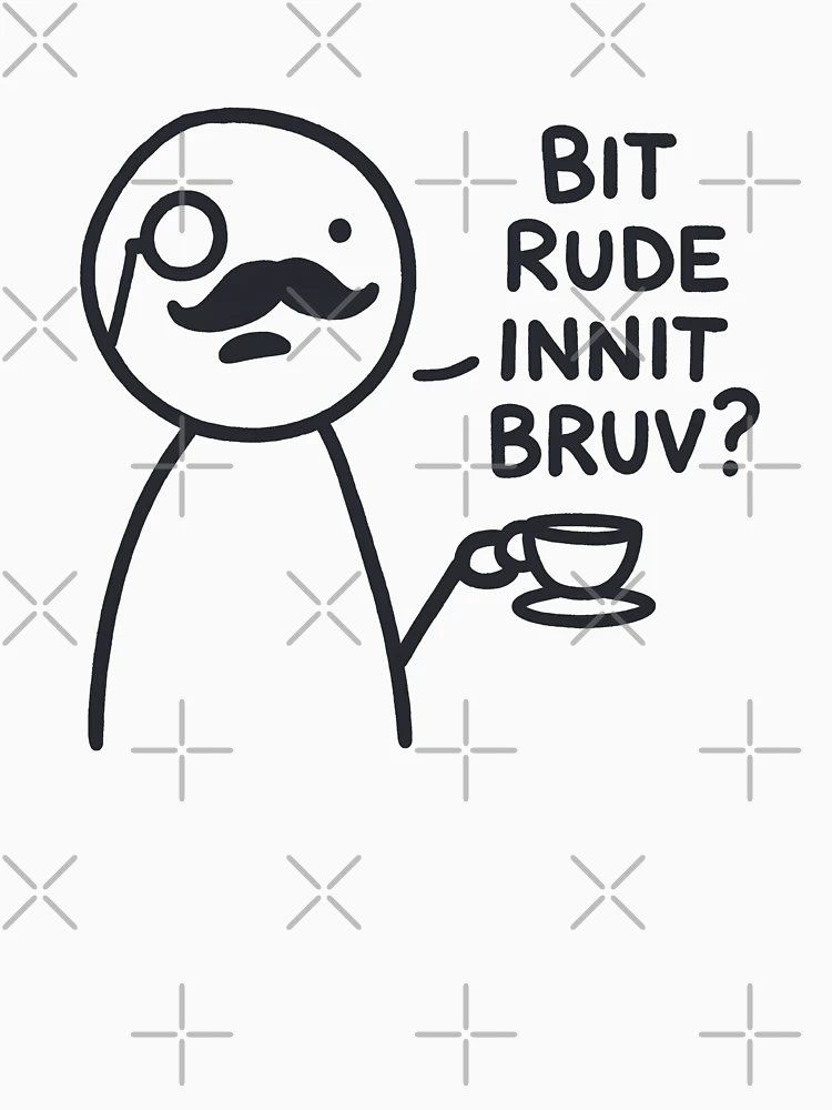 Thumbnail 6 of 6, Pullover Hoodie, Bit Rude Innit Bruv? designed and sold by HowToCanadian.