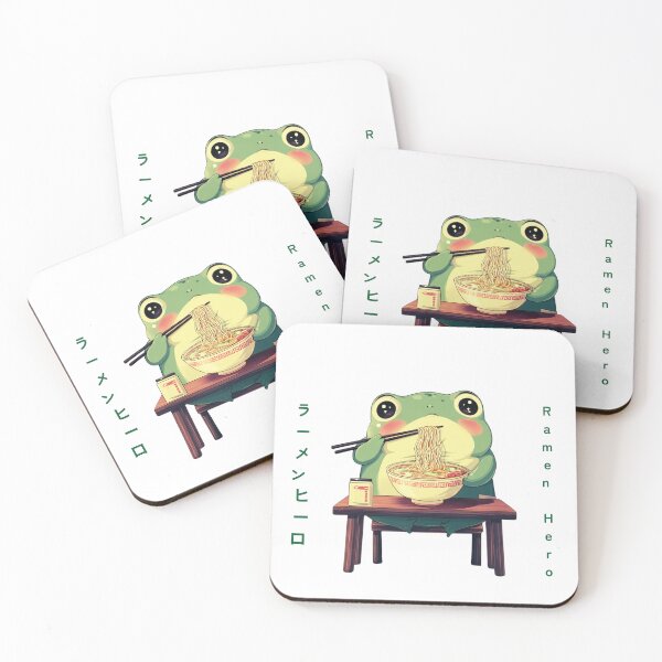 Item preview, Ramen Hero Frog – Cute Kawaii Japanese Food Design designed and sold by ThaiArtShop.