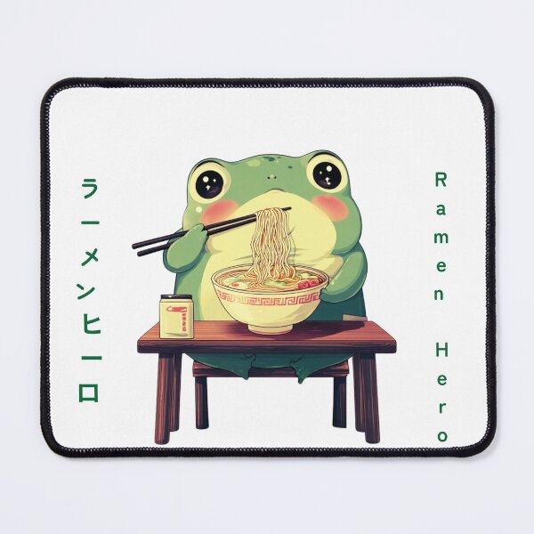 Item preview, Ramen Hero Frog – Cute Kawaii Japanese Food Design designed and sold by ThaiArtShop.