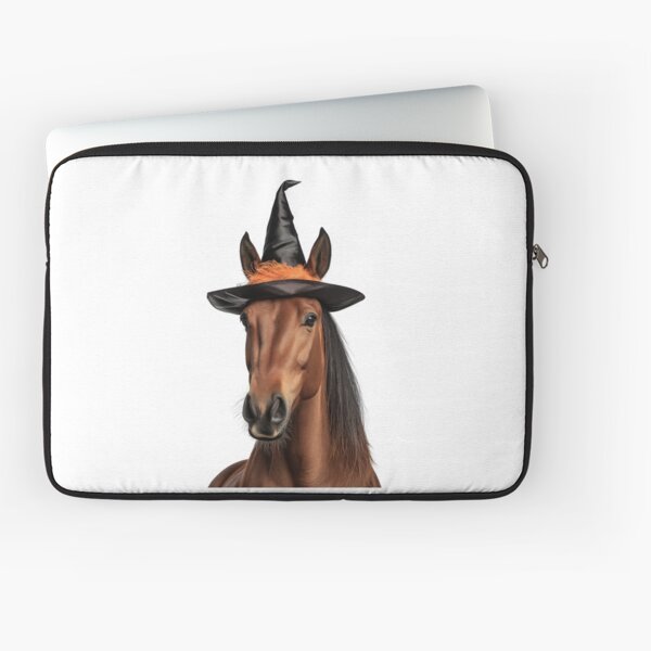 Aperçu de l'œuvre Cheval portant un chapeau de sorcière d'Halloween créée et vendue par LazyOwlStore.
