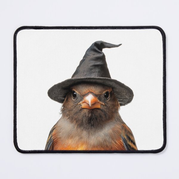 Item preview, House Finch Wearing Halloween Witch Hat designed and sold by LazyOwlStore.