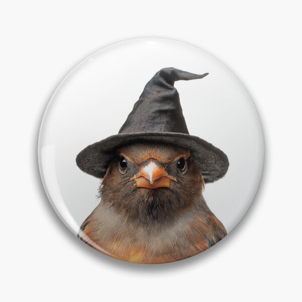 Item preview, House Finch Wearing Halloween Witch Hat designed and sold by LazyOwlStore.