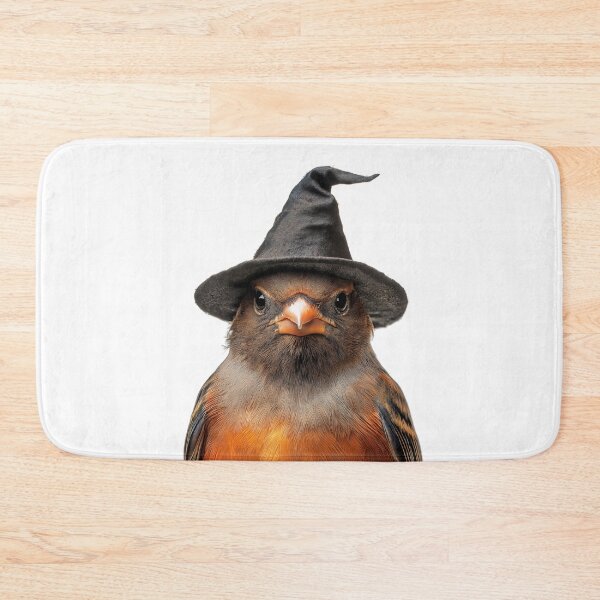 Item preview, House Finch Wearing Halloween Witch Hat designed and sold by LazyOwlStore.