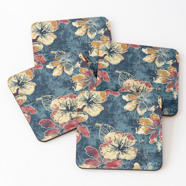 Item preview, Distressed Hibiscus Pattern designed and sold by Charles  Ano.