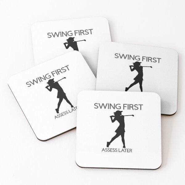 Item preview, Swing First Assess Later designed and sold by TShirtCrafters.