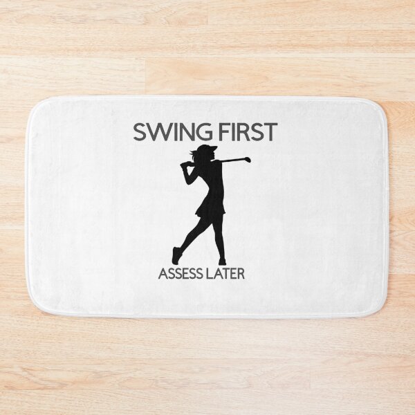 Item preview, Swing First Assess Later designed and sold by TShirtCrafters.