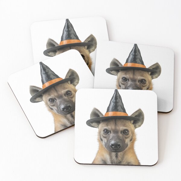 Item preview, Hyena Wearing Halloween Witch Hat designed and sold by LazyOwlStore.