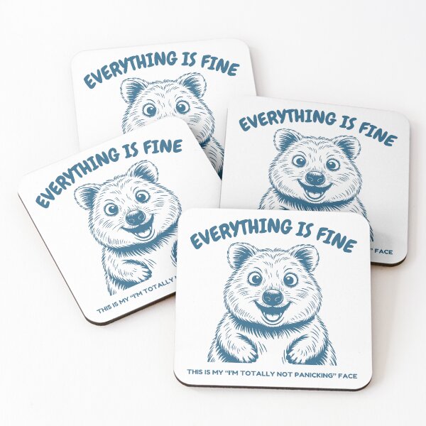 Item preview, Funny Quokka T-Shirt, Everything Is Fine Meme Shirt, Cute Animal Anxiety Tee, Sarcastic Gift for Friends, Totally Not Panicking Face Shirt designed and sold by splonkss.