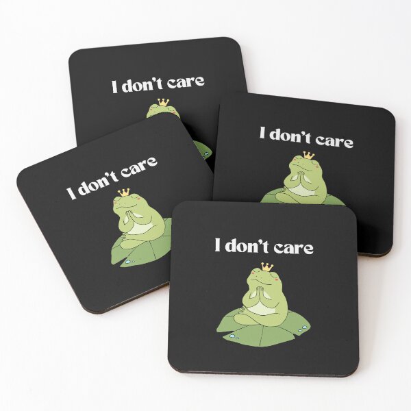 Item preview, A frog in relaxation with the word "I don't care"  designed and sold by TialCorner.