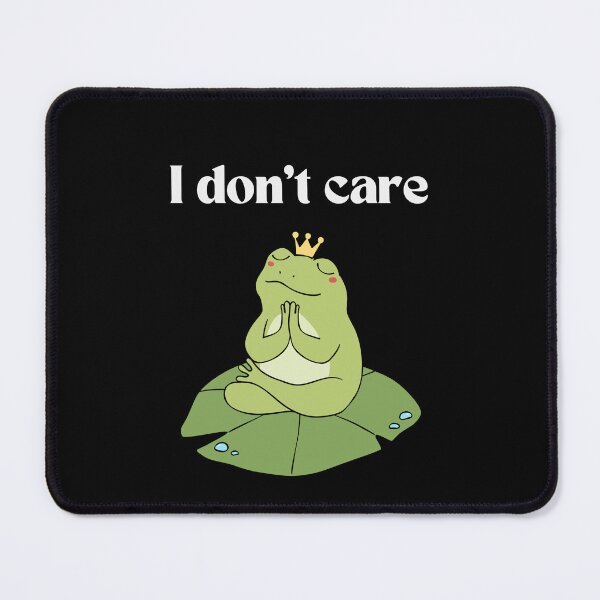 Item preview, A frog in relaxation with the word "I don't care" designed and sold by TialCorner.