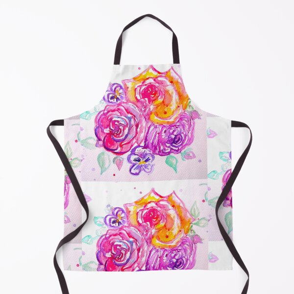 Item preview, Pink Orange Yellow Rose Watercolor Painting designed and sold by Sarah Rajkotwala.