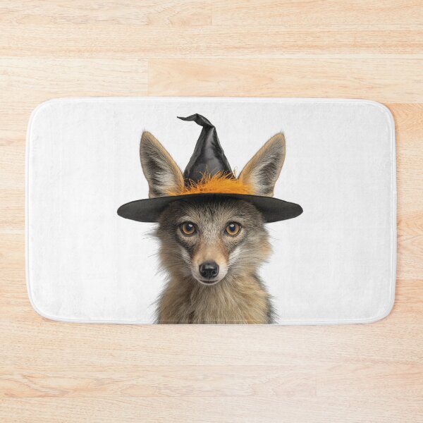 Item preview, Jackal Wearing Halloween Witch Hat designed and sold by LazyOwlStore.