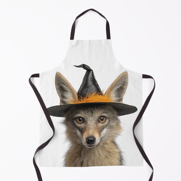 Item preview, Jackal Wearing Halloween Witch Hat designed and sold by LazyOwlStore.