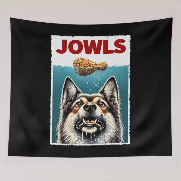 Item preview, Funny Norwegian Elkhound and Fried Chicken Parody Jowls Dog Lover designed and sold by Kimberley King Art  King Art.