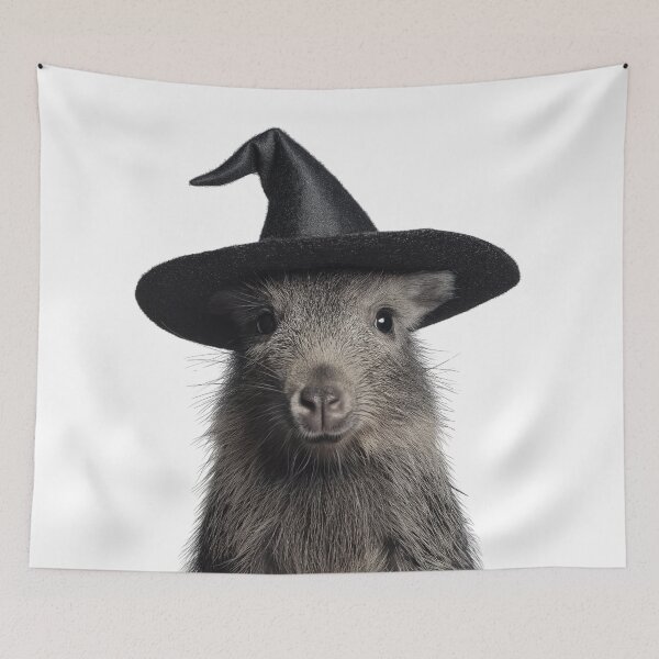 Item preview, Javelina Wearing Halloween Witch Hat designed and sold by LazyOwlStore.