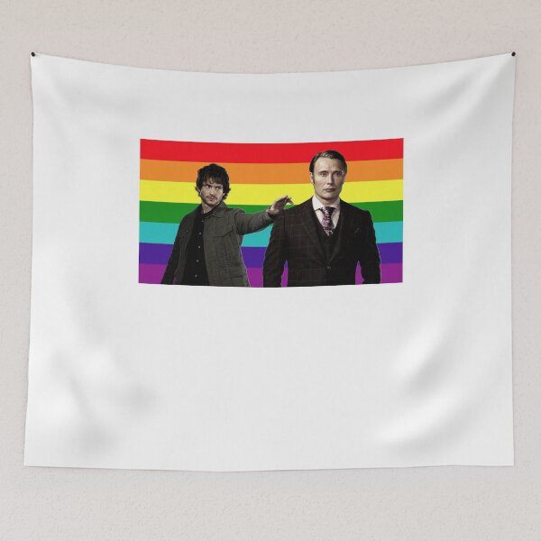 Item preview, Hannibal and will graham gay pride flag designed and sold by chromaticanico.