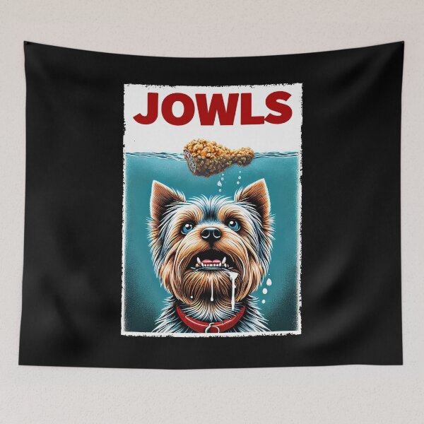 Item preview, Funny Yorkshire Terrier and Fried Chicken Parody Jowls Dog Lover designed and sold by Kimberley King Art  King Art.