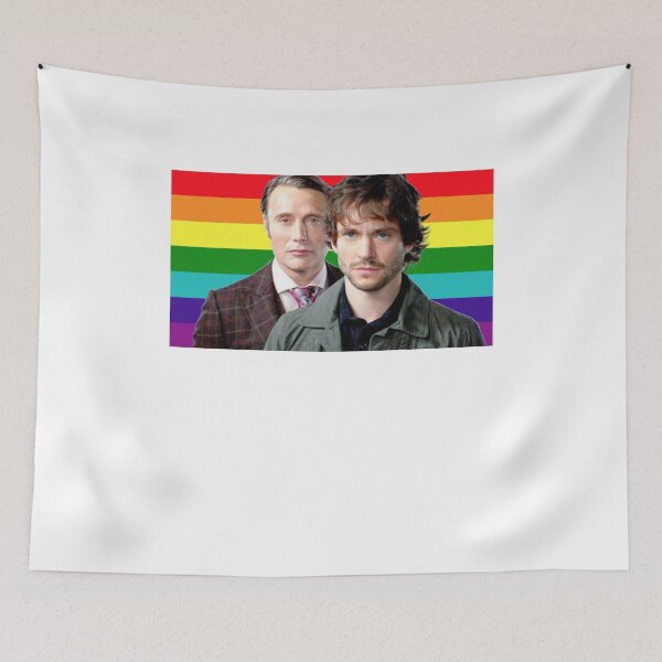 Item preview, Hannibal and will graham gay pride flag designed and sold by chromaticanico.