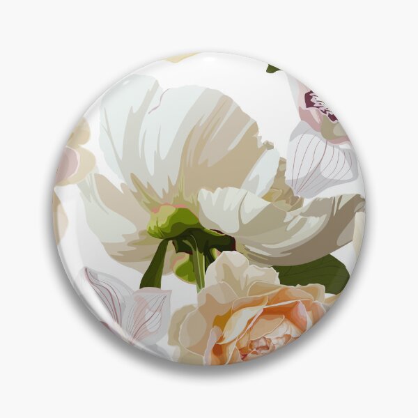 Item preview, Elegant floral pattern with hand draw daisy camomile, roses, lily flowers and leaves.  designed and sold by MatyKotiv.