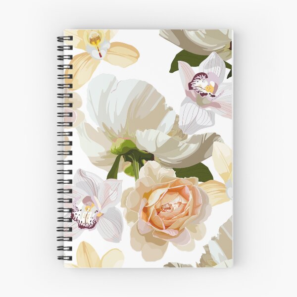 Item preview, Elegant floral pattern with hand draw daisy camomile, roses, lily flowers and leaves.  designed and sold by MatyKotiv.