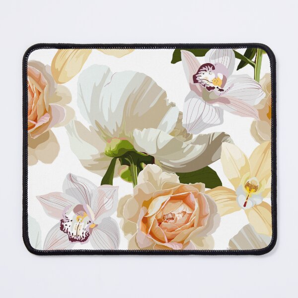 Item preview, Elegant floral pattern with hand draw daisy camomile, roses, lily flowers and leaves. designed and sold by MatyKotiv.