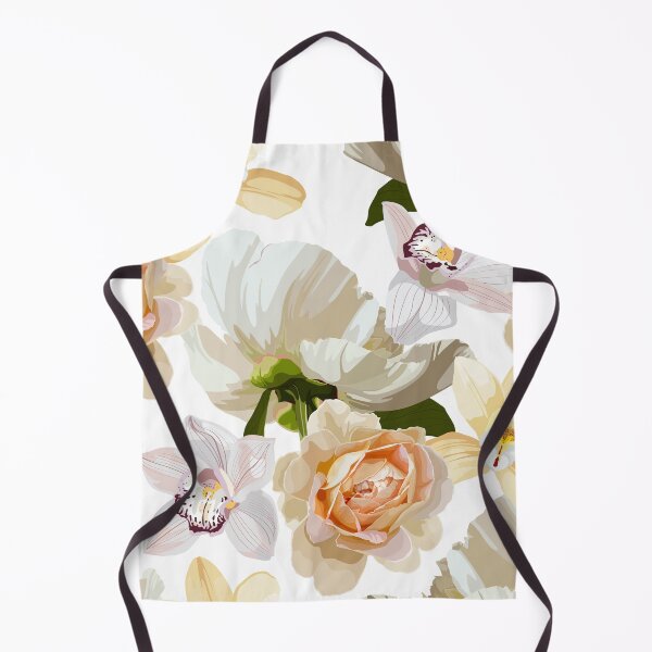Item preview, Elegant floral pattern with hand draw daisy camomile, roses, lily flowers and leaves.  designed and sold by MatyKotiv.