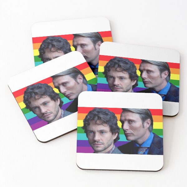 Item preview, Hannibal lecter and will graham gay pride flag designed and sold by chromaticanico.