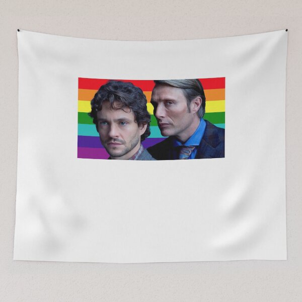 Item preview, Hannibal lecter and will graham gay pride flag designed and sold by chromaticanico.