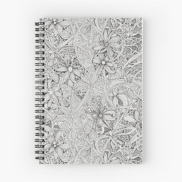 Item preview, Intricate Black and White Floral Pattern with Doodle Art Details designed and sold by CoolPixels.