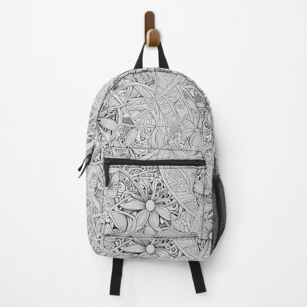 Item preview, Intricate Black and White Floral Pattern with Doodle Art Details designed and sold by CoolPixels.