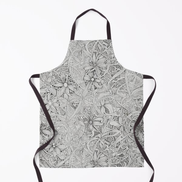 Item preview, Intricate Black and White Floral Pattern with Doodle Art Details designed and sold by CoolPixels.