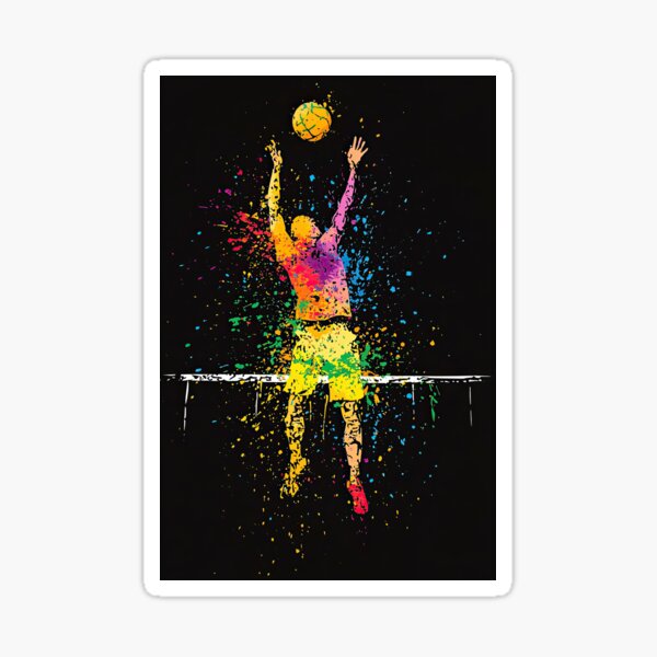 Item preview, Colorful Acrobat Midair Strike Above Vibrant Splatter Background designed and sold by Piotrek0001.