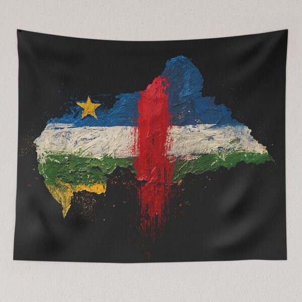 Item preview, Painted Central African flag designed and sold by ilakz.