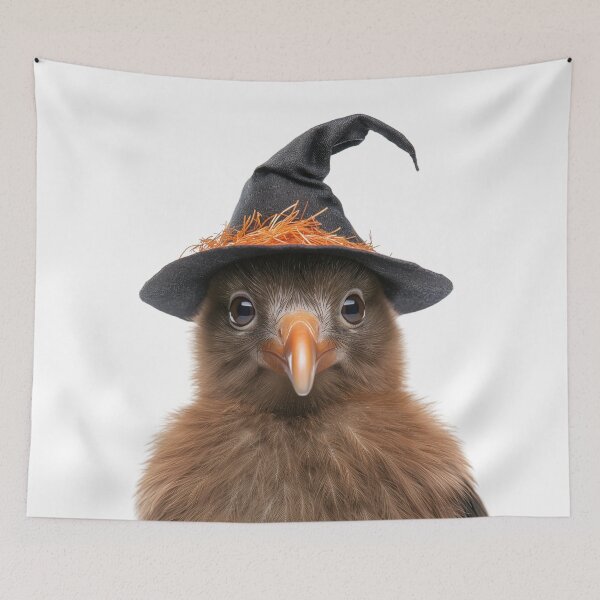 Item preview, Kiwi Bird Wearing Halloween Witch Hat designed and sold by LazyOwlStore.