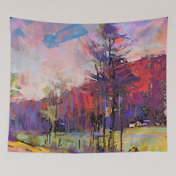 Item preview, Colorful Forest Landscape designed and sold by ViaARTfactory.